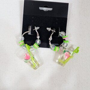Watermelon 3D Drink Earrings